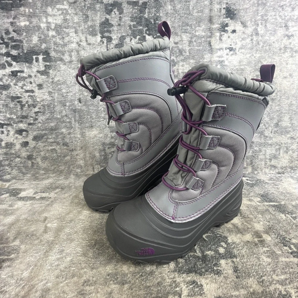 The North Face Womens 2 Snow Boots Waterproof Gray Purple Winter Boots